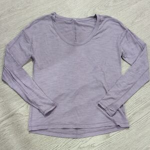 lululemon athletica Light Purple Long Sleeve Top
